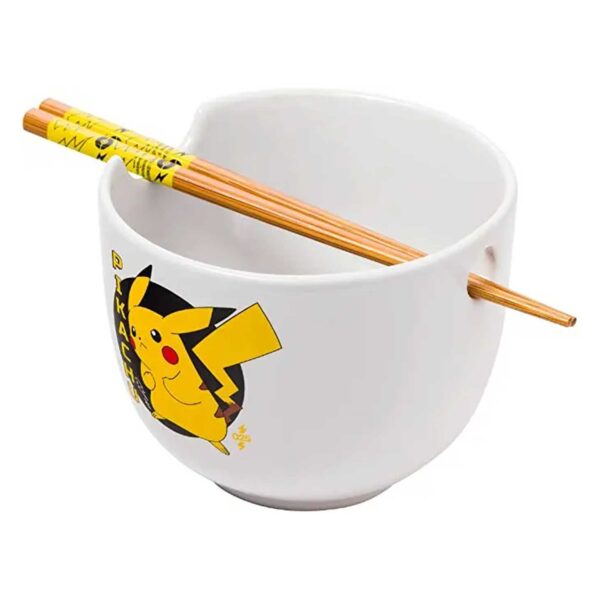Pokemon Pikachu Ceramic Ramen Bowl w/Chopsticks