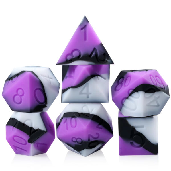 SET: Silicone Purple/White/Black