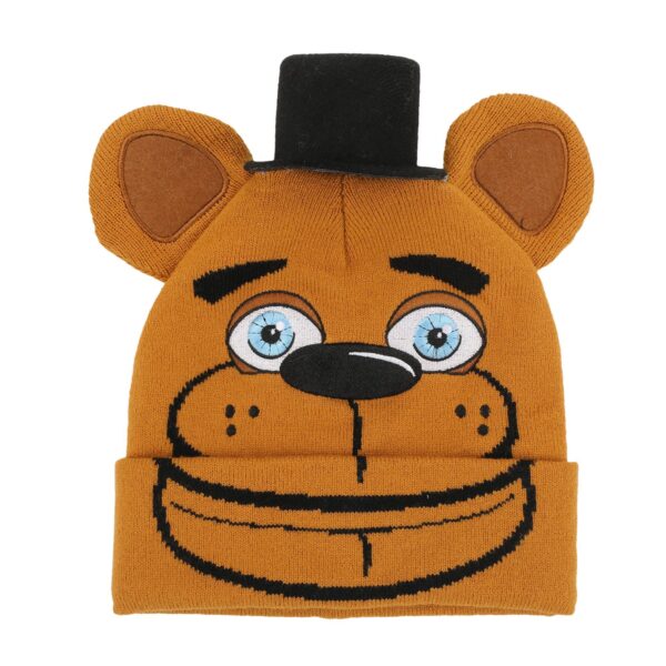 FNAT:  Freddy Fazbear Youth Brown Cuffless Beanie