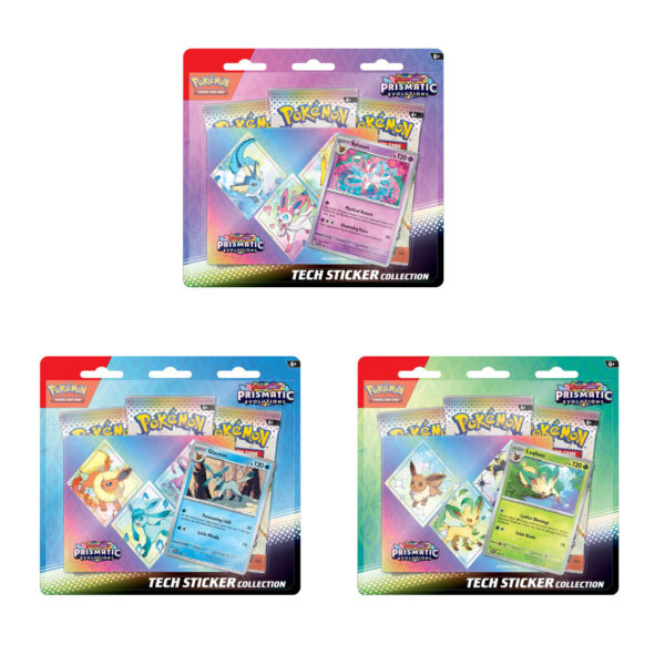 PKM: Scarlet & Violet 8.5 Prismatic Evolutions Tech Sticker Collection 1/17/25