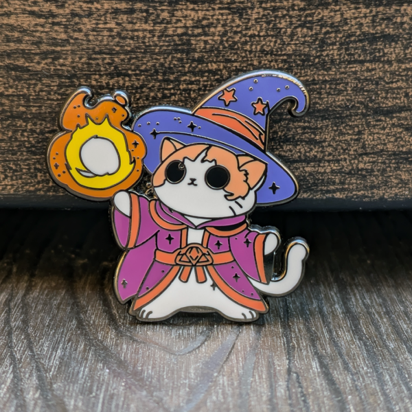 PIN: Wizard Cat Casting Fireball