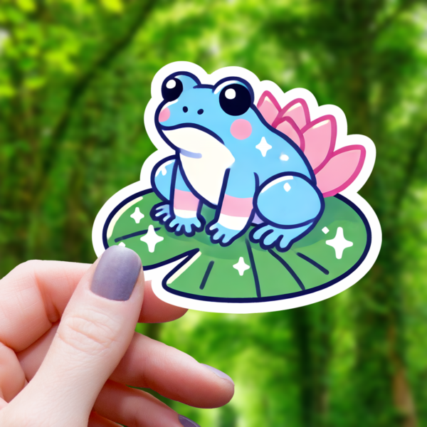 STK: Sparkle Trans Pride Frog