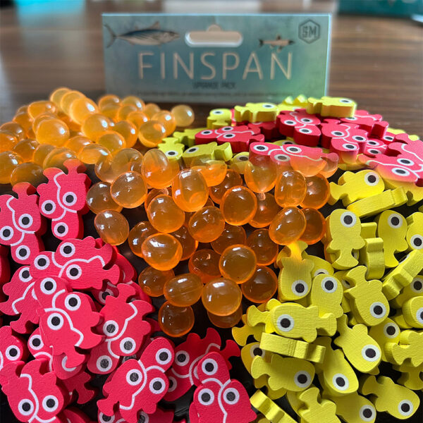 Finspan Upgrade Pack: Wooden Tokens & Squishy Eggs