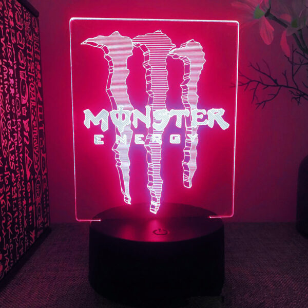 LED Night Light: Monster Energy