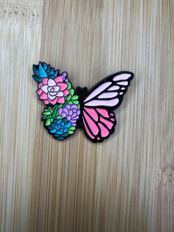 PIN: Butterfly with Flowers