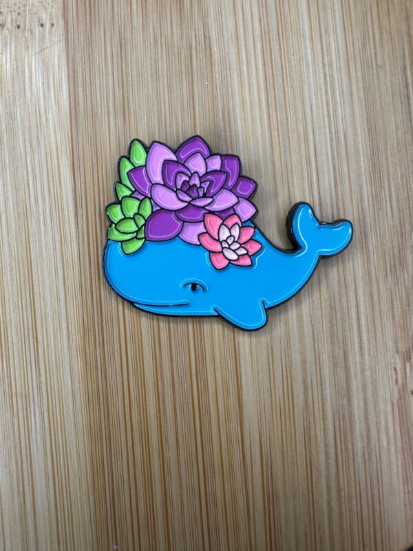 PIN: Blue Whale with Flowers
