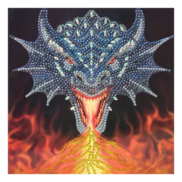 Crystal Art: Dragon Fire Head Card Kit