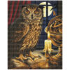 Crystal Art: The Astrologer Owl Mounted