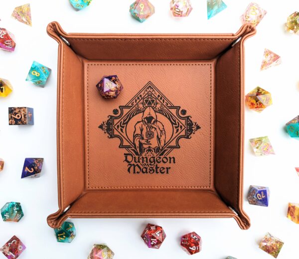 Fate Twister Dice Rolling Tray - Chestnut
