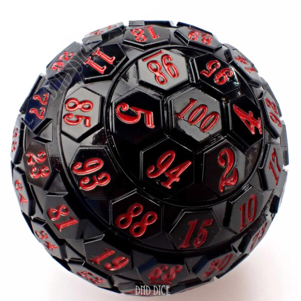 D100: 45 mm Hex Plate - Black/Red