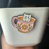 PIN: White Cat in Teacup