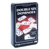 Double Six Color Dot Dominoes in Tin