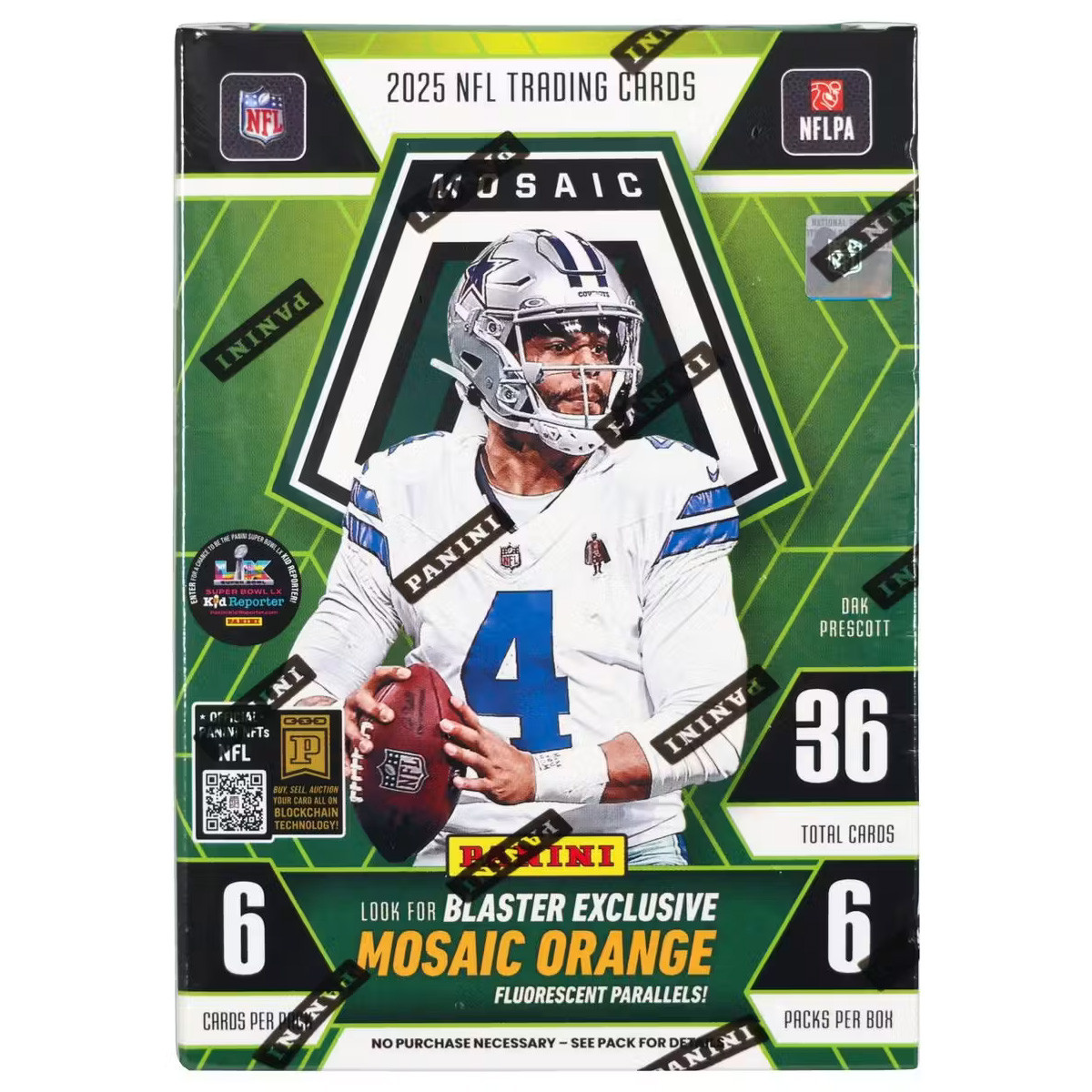 Football: Panini Mosaic 2025 Blaster (Mosaic Orange)