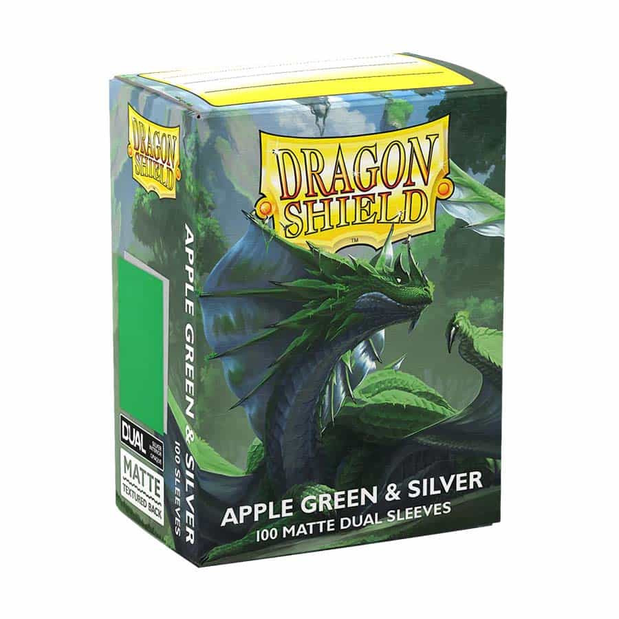 SLEEVES: Dragon Shield Matte Dual 100 ct Apple Green & Silver