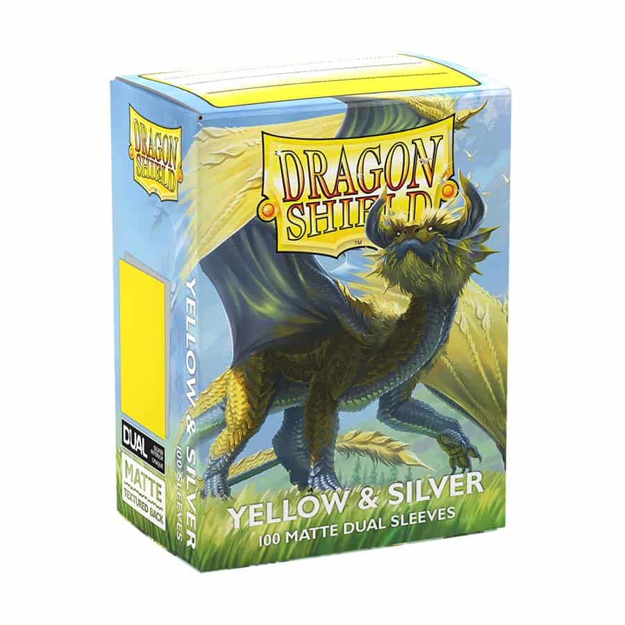 SLEEVES: Dragon Shield Matte Dual 100 ct Yellow & Silver
