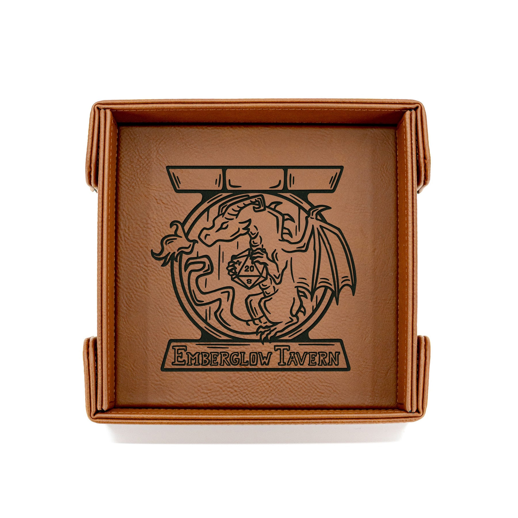Emberglow Tavern Rolling Tray - Chestnut