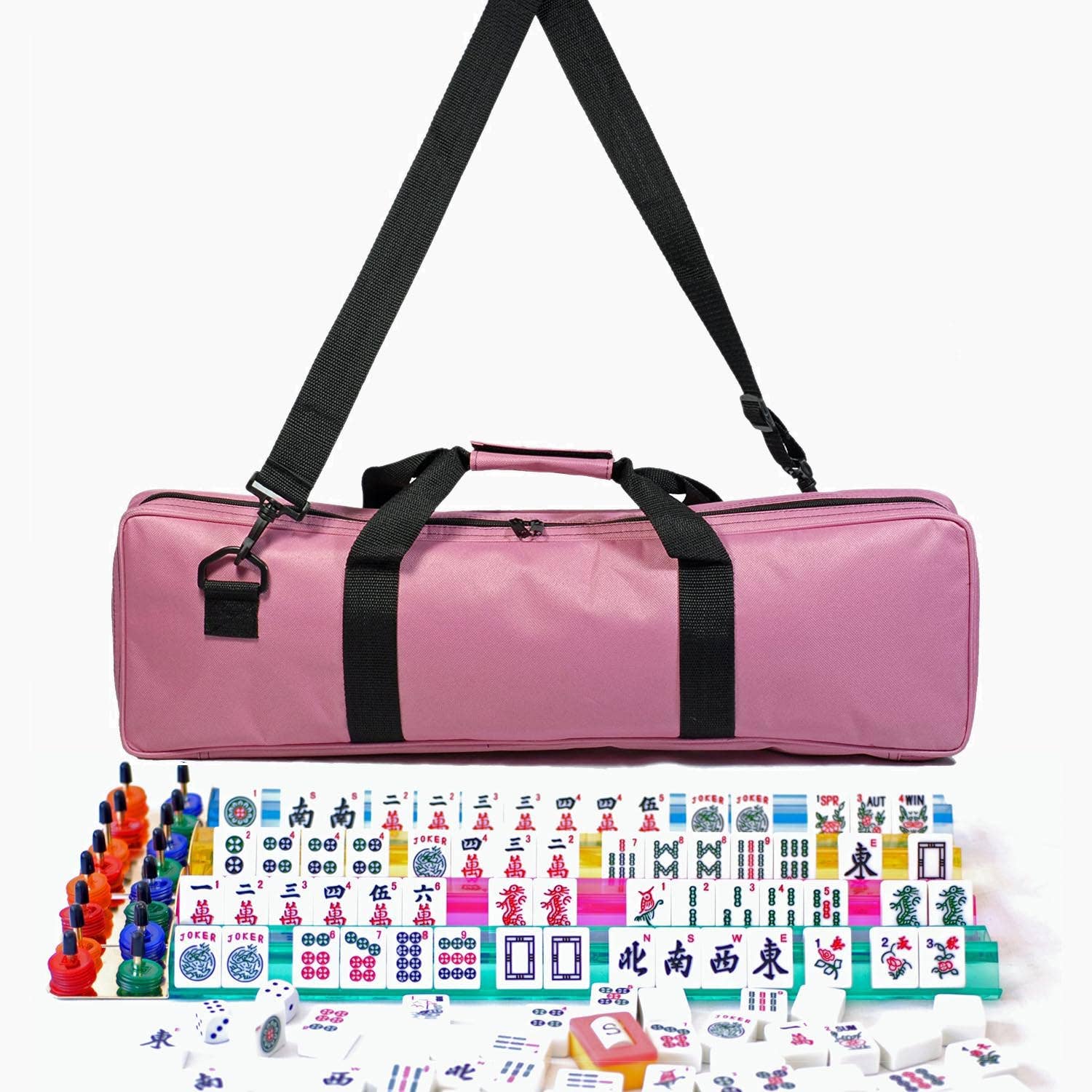 Mahjong: American Version in Pink Carry Case