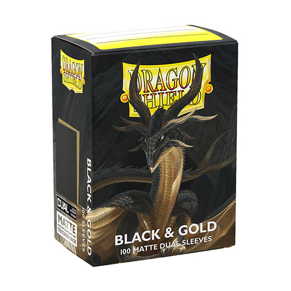 SLEEVES: Dragon Shield Matte Dual 100 ct Black & Gold